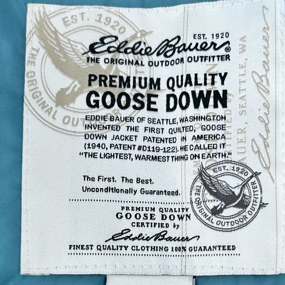 Eddie Bauer EB700 Premium Goose Down Full Zip‎ Puffer Vest Women's Size SP Green - Picture 5 of 12